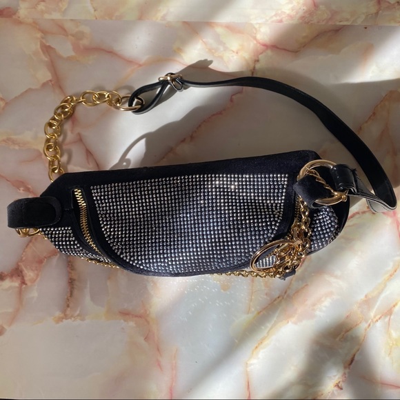 Black Rhinestone Fanny Pack - Picture 2 of 11